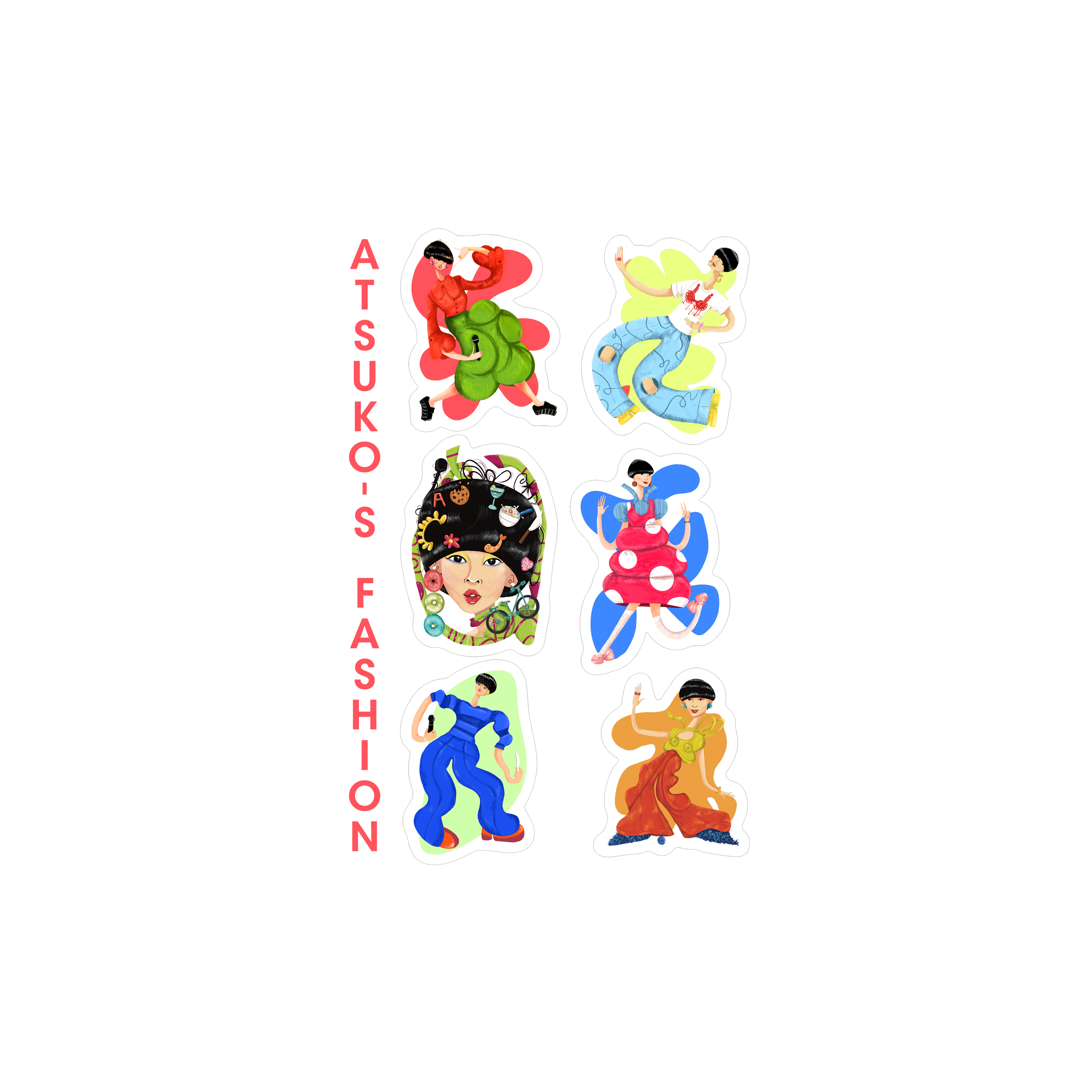 Atsuko's Fashion Sticker Sheet