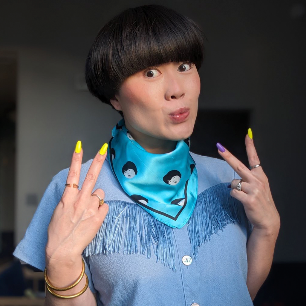 Baby Atsuko Silk Scarf (Blue)